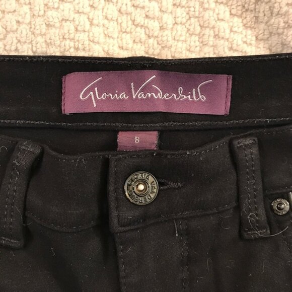 Gloria Vanderbilt Black Slim Fit Pants in Long / Tall - Picture 3 of 3